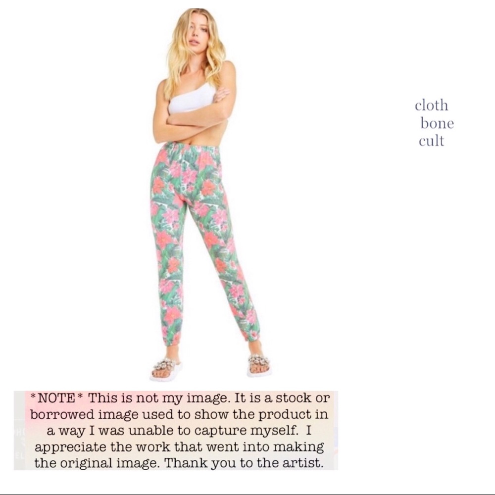✨NWT✨ WILDFOX 💋🦊 Floral Poinsettia SWEATPANTS